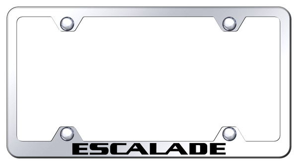 Cadillac Escalade Steel Wide Body Frame - Laser Etched Mirrored License Plate Frame - LFW.ESA.EC