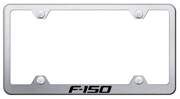 Ford F-150 Steel Wide Body Frame - Laser Etched Brushed License Plate Frame - LFW.F15.ES