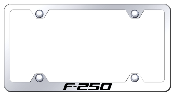 Ford F-250 Steel Wide Body Frame - Laser Etched Mirrored License Plate Frame - LFW.F25.EC