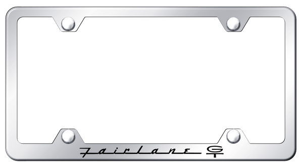 Ford Fairlane GT Steel Wide Body Frame - Laser Etched Mirrored License Plate Frame - LFW.FAIGT.EC