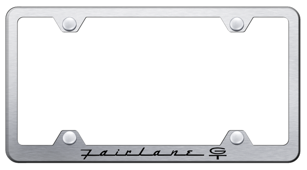 Ford Fairlane GT Steel Wide Body Frame - Laser Etched Brushed License Plate Frame - LFW.FAIGT.ES