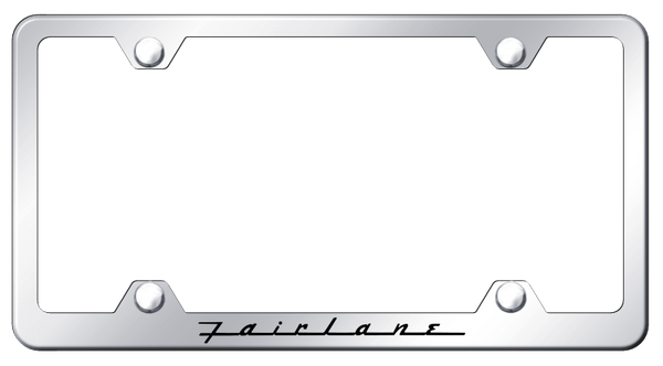 Ford Fairlane Steel Wide Body Frame - Laser Etched Mirrored License Plate Frame - LFW.FAI.EC