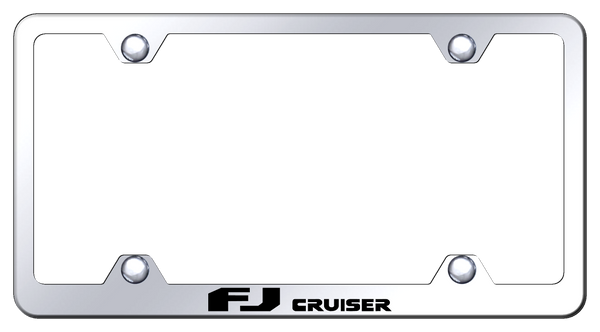 Toyota FJ Cruiser Steel Wide Body Frame - Laser Etched Mirrored License Plate Frame - LFW.FJC.EC