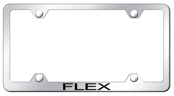 Ford Flex Steel Wide Body Frame - Laser Etched Mirrored License Plate Frame - LFW.FLEX.EC