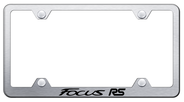 Ford Focus RS Steel Wide Body Frame - Laser Etched Brushed License Plate Frame - LFW.FOCRS.ES