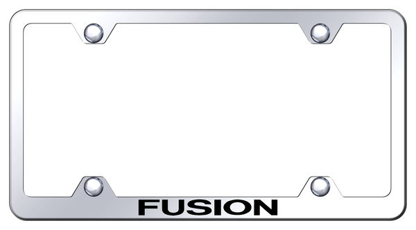 Ford Fusion Steel Wide Body Frame - Laser Etched Mirrored License Plate Frame - LFW.FUS.EC