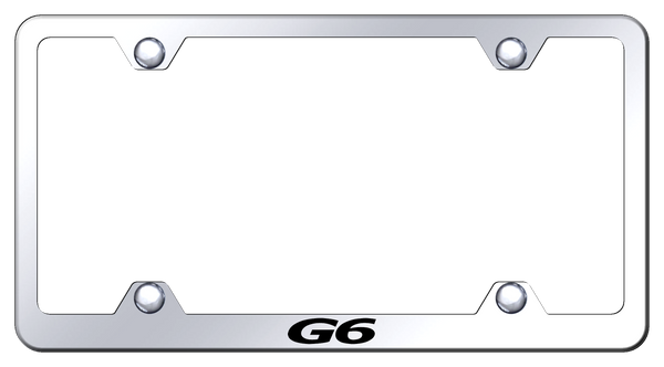 Pontiac G6 Steel Wide Body Frame - Laser Etched Mirrored License Plate Frame - LFW.G6.EC