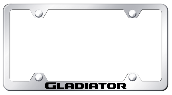 Jeep Gladiator Steel Wide Body Frame - Laser Etched Mirrored License Plate Frame - LFW.GLAD.EC