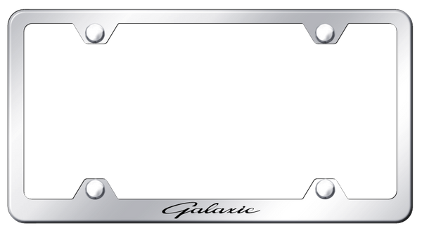 Ford Galaxie Steel Wide Body Frame - Laser Etched Mirrored License Plate Frame - LFW.GLX.EC