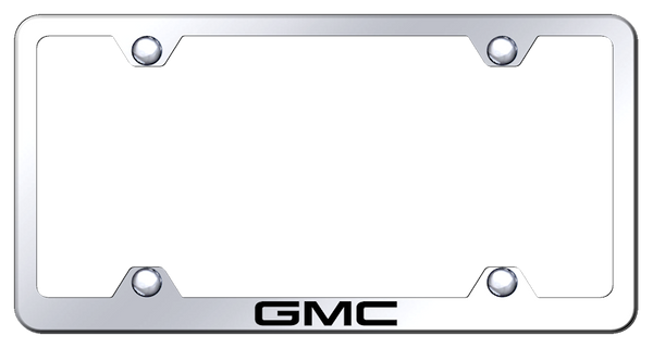 GMC GMC Steel Wide Body Frame - Laser Etched Mirrored License Plate Frame - LFW.GMC.EC