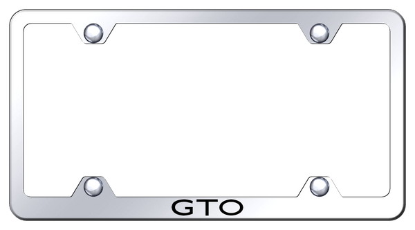 Pontiac GTO Steel Wide Body Frame - Laser Etched Mirrored License Plate Frame - LFW.GTO.EC