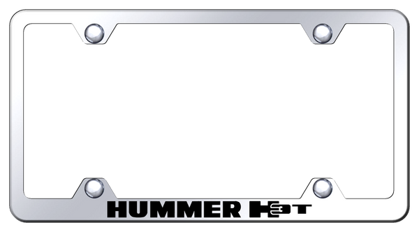 Hummer Hummer H3T Steel Wide Body Frame - Laser Etched Mirrored License Plate Frame - LFW.H3T.EC