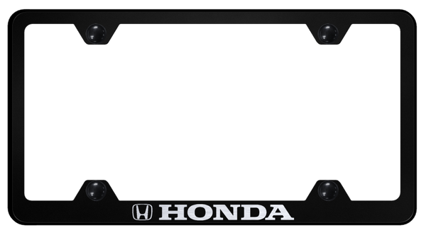 Honda Honda Steel Wide Body Frame - Laser Etched Black License Plate Frame - LFW.HON.EB