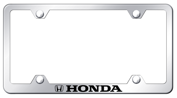 Honda Honda Steel Wide Body Frame - Laser Etched Mirrored License Plate Frame - LFW.HON.EC