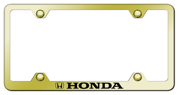 Honda Honda Steel Wide Body Frame - Laser Etched Gold License Plate Frame - LFW.HON.EG