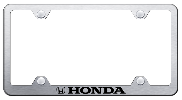 Honda Honda Steel Wide Body Frame - Laser Etched Brushed License Plate Frame - LFW.HON.ES