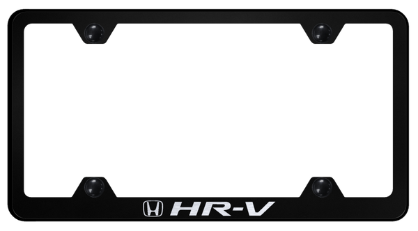 Honda HR-V Steel Wide Body Frame - Laser Etched Black License Plate Frame - LFW.HRV.EB