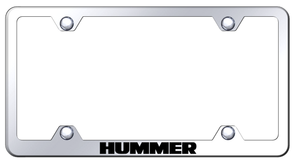 Hummer Hummer Steel Wide Body Frame - Laser Etched Mirrored License Plate Frame - LFW.HUM.EC