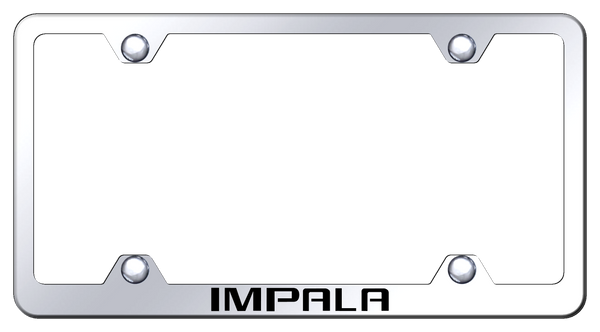 Chevrolet Impala Steel Wide Body Frame - Laser Etched Mirrored License Plate Frame - LFW.IMP.EC