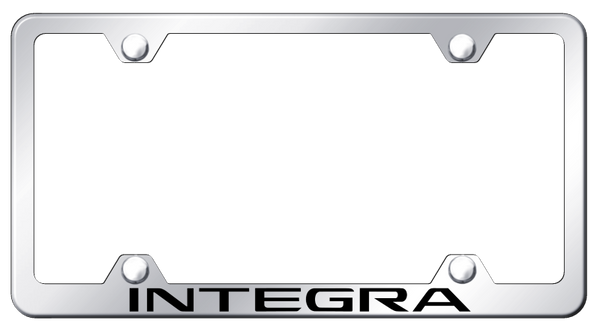 Acura Integra Steel Wide Body Frame - Laser Etched Mirrored License Plate Frame - LFW.INT.EC