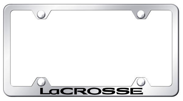 Buick LaCrosse Steel Wide Body Frame - Laser Etched Mirrored License Plate Frame - LFW.LACR.EC