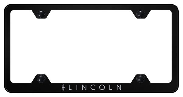 Lincoln Lincoln Steel Wide Body Frame - Laser Etched Black License Plate Frame - LFW.LIN.EB