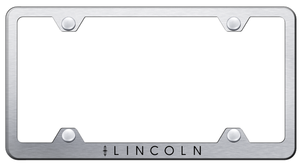 Lincoln Lincoln Steel Wide Body Frame - Laser Etched Brushed License Plate Frame - LFW.LIN.ES