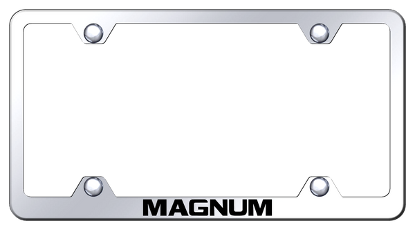 Dodge Magnum Steel Wide Body Frame - Laser Etched Mirrored License Plate Frame - LFW.MAG.EC