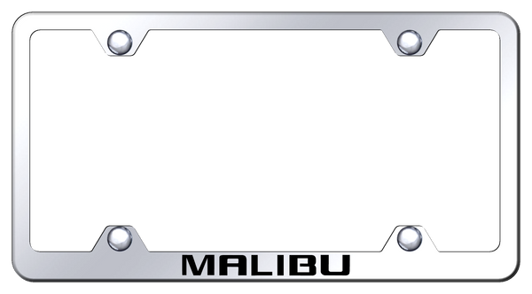 Chevrolet Malibu Steel Wide Body Frame - Laser Etched Mirrored License Plate Frame - LFW.MAL.EC