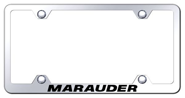 Mecury Marauder Steel Wide Body Frame - Laser Etched Mirrored License Plate Frame - LFW.MAR.EC