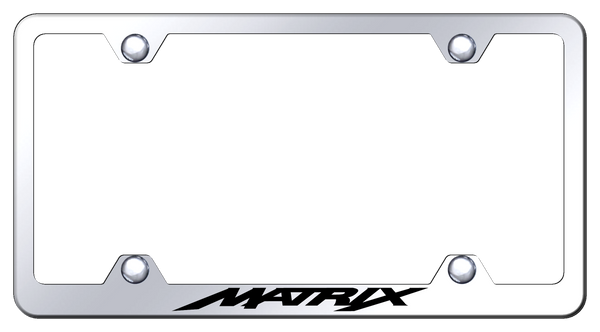 Toyota Matrix Steel Wide Body Frame - Laser Etched Mirrored License Plate Frame - LFW.MAT.EC