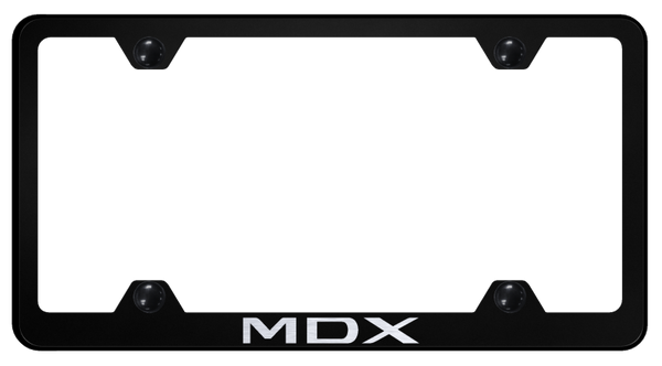 Acura MDX Steel Wide Body Frame - Laser Etched Black License Plate Frame - LFW.MDX.EB