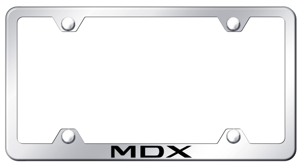 Acura MDX Steel Wide Body Frame - Laser Etched Mirrored License Plate Frame - LFW.MDX.EC