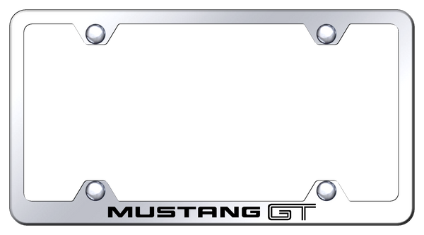 Mustang Mustang GT Steel Wide Body Frame - Laser Etched Mirrored License Plate Frame - LFW.MGT.EC