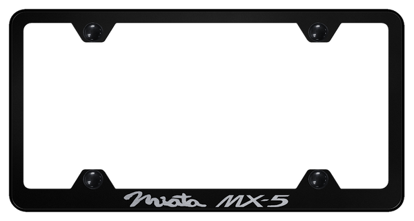 Mazda Miata MX-5 Steel Wide Body Frame - Laser Etched Black License Plate Frame - LFW.MIA.EB