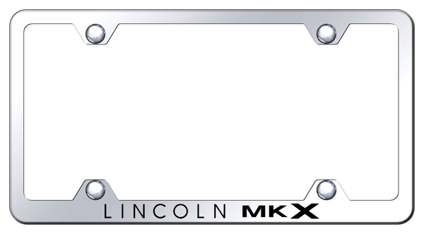 Lincoln MKX Steel Wide Body Frame - Laser Etched Mirrored License Plate Frame - LFW.MKX.EC