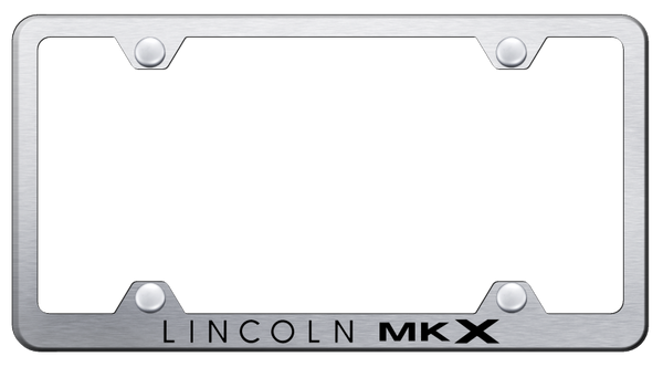 Lincoln MKX Steel Wide Body Frame - Laser Etched Brushed License Plate Frame - LFW.MKX.ES