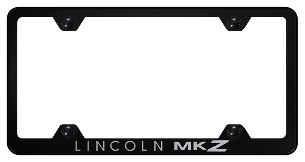 Lincoln MKZ Steel Wide Body Frame - Laser Etched Black License Plate Frame - LFW.MKZ.EB