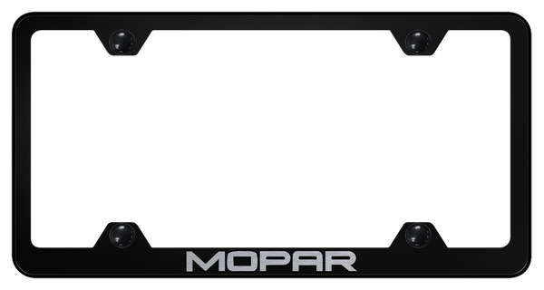 Mopar Mopar Steel Wide Body Frame - Laser Etched Black License Plate Frame - LFW.MOP.EB