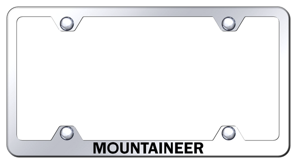 Mecury Mountaineer Steel Wide Body Frame - Laser Etched Mirrored License Plate Frame - LFW.MOU.EC