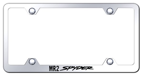 Toyota MR2 Steel Wide Body Frame - Laser Etched Mirrored License Plate Frame - LFW.MR2.EC