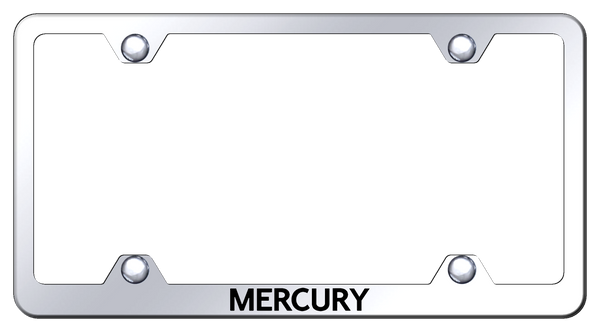 Mecury Mercury Steel Wide Body Frame - Laser Etched Mirrored License Plate Frame - LFW.MRY.EC