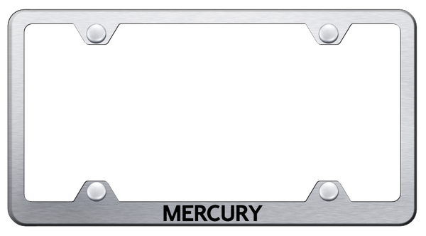 Mecury Mercury Steel Wide Body Frame - Laser Etched Brushed License Plate Frame - LFW.MRY.ES