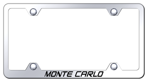 Chevrolet Monte Carlo Steel Wide Body Frame - Laser Etched Mirrored License Plate Frame - LFW.MTC.EC