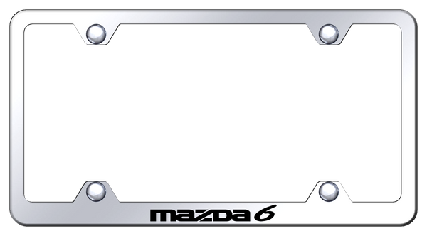 Mazda Mazda 6 Steel Wide Body Frame - Laser Etched Mirrored License Plate Frame - LFW.MZ6.EC