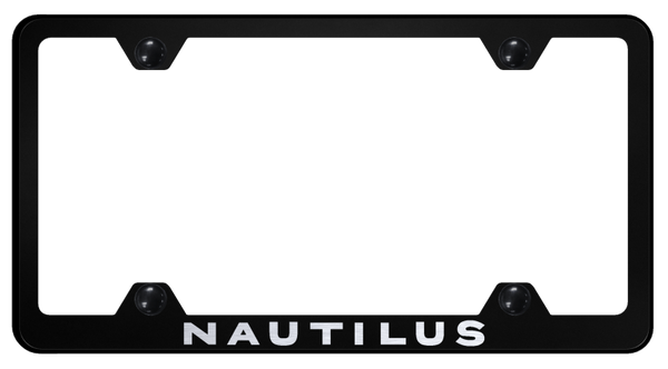 Lincoln Nautilus Steel Wide Body Frame - Laser Etched Black License Plate Frame - LFW.NAUT.EB