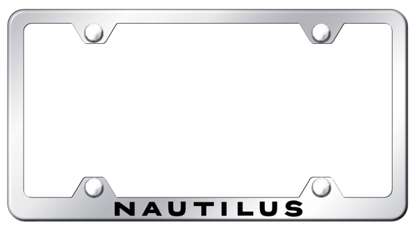 Lincoln Nautilus Steel Wide Body Frame - Laser Etched Mirrored License Plate Frame - LFW.NAUT.EC