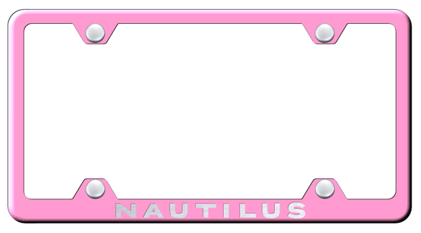 Lincoln Nautilus Steel Wide Body Frame - Laser Etched Pink License Plate Frame - LFW.NAUT.EP