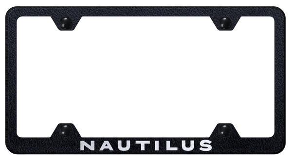 Lincoln Nautilus Steel Wide Body Frame - Laser Etched Rugged Black License Plate Frame - LFW.NAUT.ERB