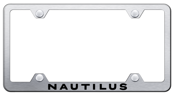 Lincoln Nautilus Steel Wide Body Frame - Laser Etched Brushed License Plate Frame - LFW.NAUT.ES